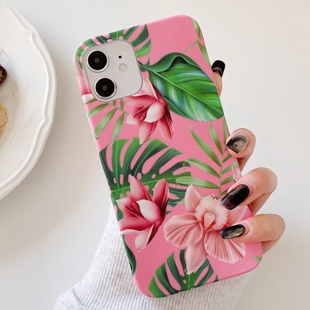 NEW iPhone 12 Pro Max Pink Tropical Phone Case